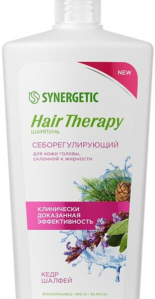Шампунь SYNERGETIC Hair Therapy себорегулирующий 900мл