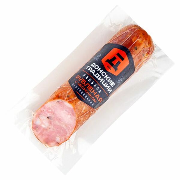 Колбаса полукопченая Донские Традиции Рубленая с чесночком 270 г