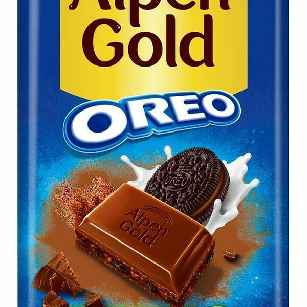 Шоколад Alpen Gold Oreo молочный с начинкой со вкусом ванили и кусочками печенья 85 г