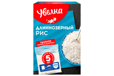 Рис Увелка длиннозерный шлифованный 5 пак. х 80 г