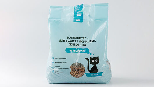Наполнитель кукурузный для туалета домашних животных, 4 л