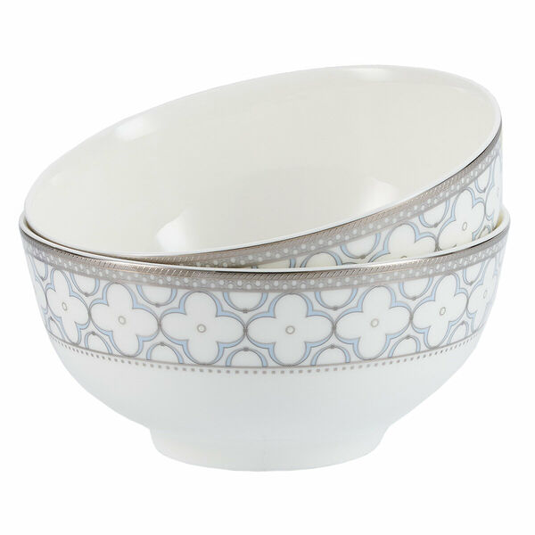 Набор салатников Gipfel Patricia 42852 650 мл, 2 шт. белый/голубой/серебристый