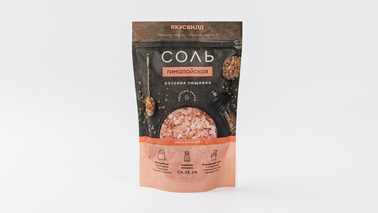 Соль гималайская Вкусвилл розовая пищевая (крупный помол) 500г