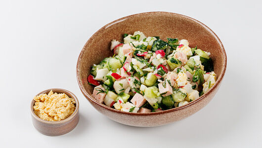 Окрошка Вкусвилл с куриной колбасой, 160 г