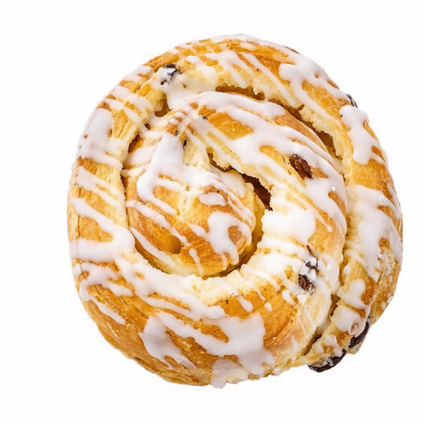 Слойка Руслада Улитка ванильная с изюмом в белой глазури 80г