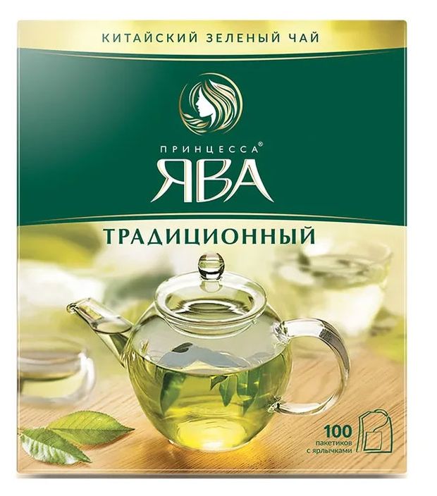 

Чай зеленый Принцесса Ява Традиционный 100 пакетиков 200 г