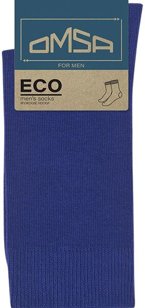 Носки мужские Omsa Eco 401 Colors гладь Ultramarino Ультрамарин Размер 39-41