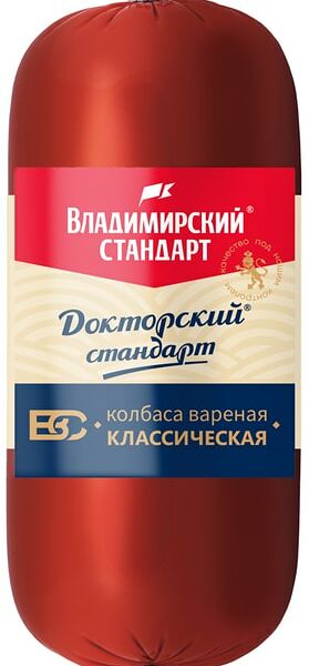 Колбаса Владимирский Стандарт Классическая вареная 500г