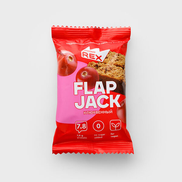 ProteinRex Flap Jack Печенье овсяное протеиновое клюквенное 60 г 1 шт