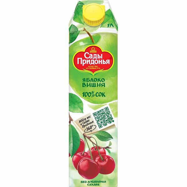 Сок Сады Придонья яблоко-вишня, 1 л