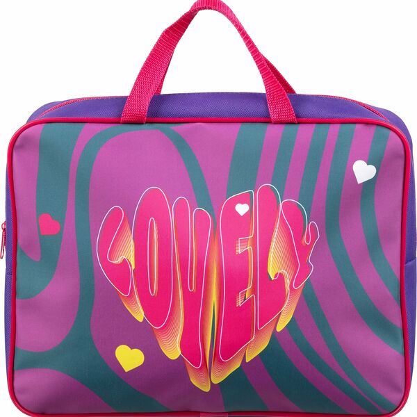 Папка для тетрадей Комус Класс Lovely А4 на молнии,ткань, 75 мм, ПМД 4-20