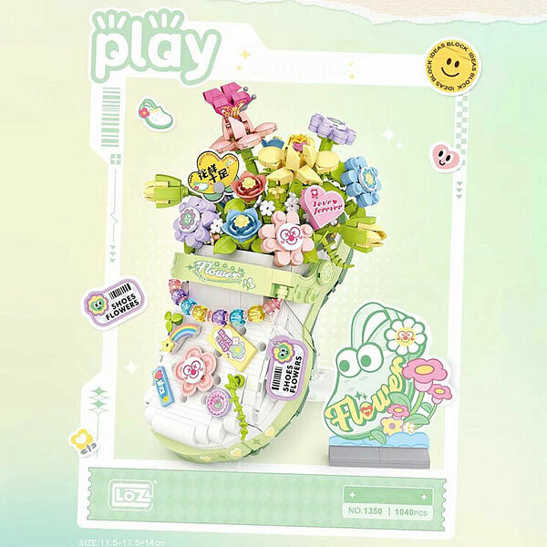 Конструктор LOZ 1350_MK Конструктор Цветы в сабо