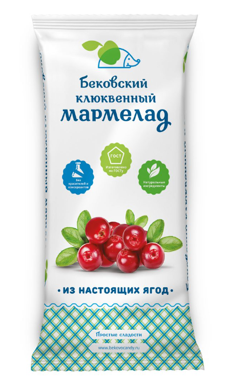 

Мармелад Бековский Клюквенный 260 г