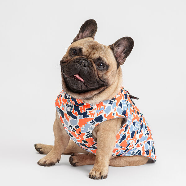 Куртка на замке для собак, 2XL,серо-оранжевая (унисекс)