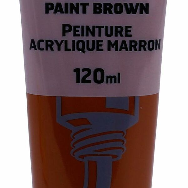 Краска акриловая АШАН Красная птица коричневая 120мл