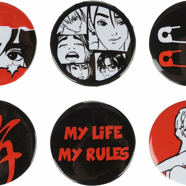 Набор значков Комикс 38мм 6 шт