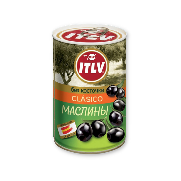 Маслины ITLV черные без косточки 314 мл