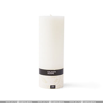 Свеча столбик цвета слоновой кости, Calavera Alegre, 6.6*19 см, Беларусь