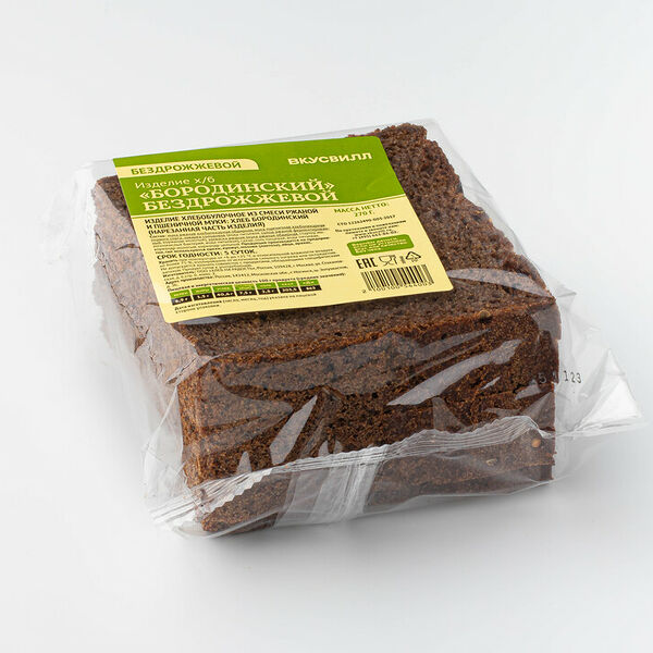 Изделие х/б Бородинский бездрожжевой нарезка