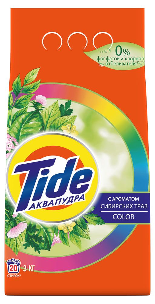 

Стиральный порошок Tide Color аквапудра с ароматом сибирских трав 3 кг