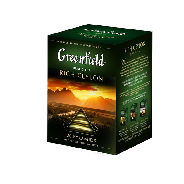 Чай черный Greenfield цейлонский 20шт х 2 г, Россия
