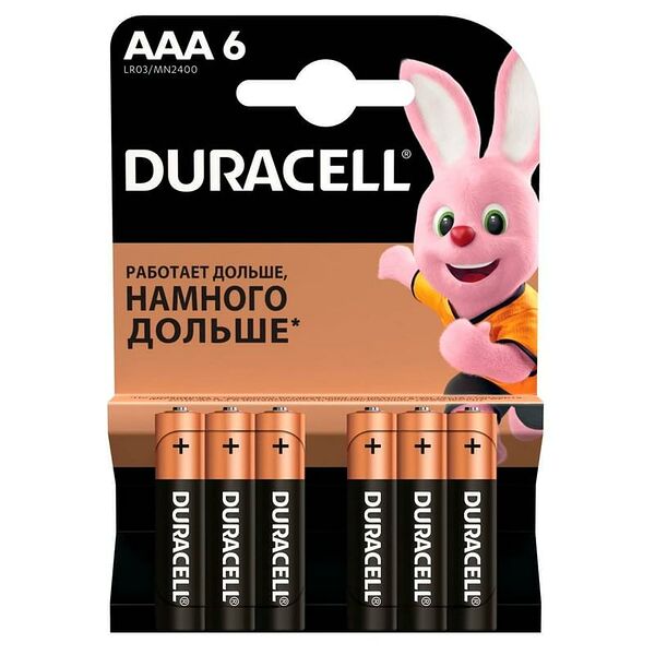 Батарейка Duracell AAA 6шт Basic