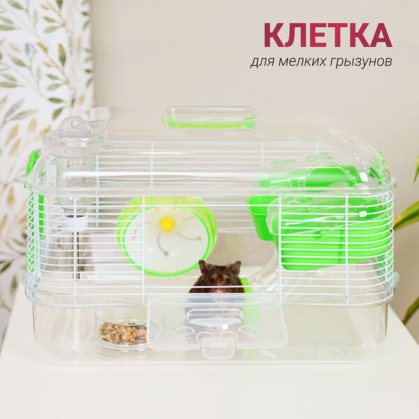Клетка для мелких грызунов Petmax Fantasia Mini 4 с аксессуарами 40x26x27 см