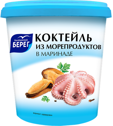 

Коктейль из морепродуктов Балтийский берег в маринаде, 390 г