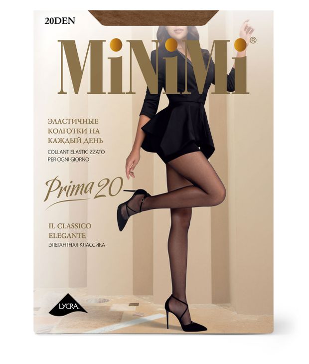 

Колготки женские MINIMI Prima 20 с шортиками, 20 den caramello 2