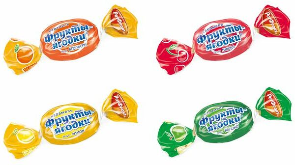 Карамель Рот Фронт Фрукты-ягодки микс вес 
