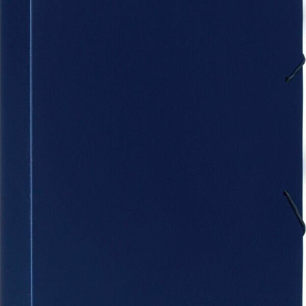 Папка на резинках -короб Комус 30 мм А4, т.-синий