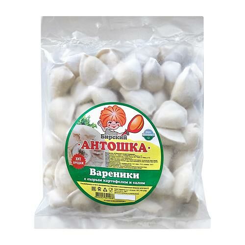 Вареники Антошка с сырым картофелем и салом 700 г