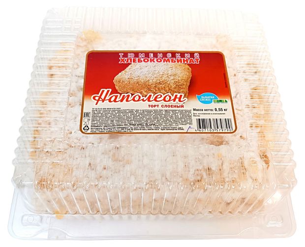 

Торт Тюменский хлебокомбинат Наполеон 550 г