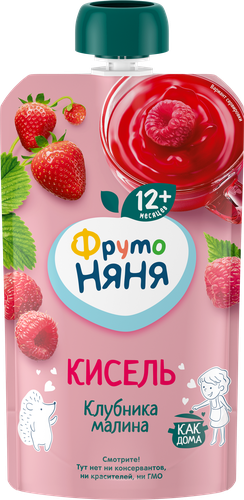 

Кисель ФрутоНяня из ягод клубники и малины 130 г