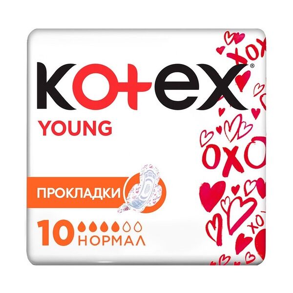 Kotex Young Normal прокладки поверхность сеточка 10 шт
