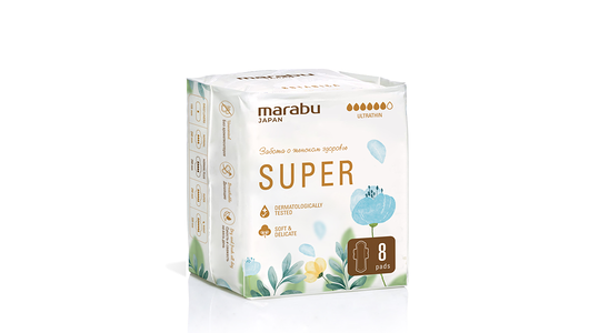 Прокладки гигиенические Marabu Super ультратонкие (290 мм) 8 шт