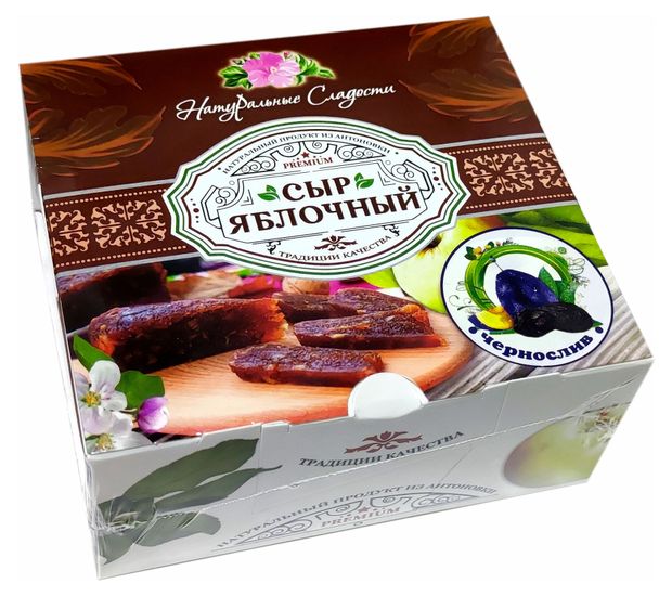 

Пастила яблочный сыр с черносливом ТМ Сладкий апрель