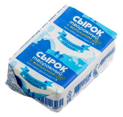 

Сырок творожный Творожная сказка с ванилином 9% БЗМЖ 90 г
