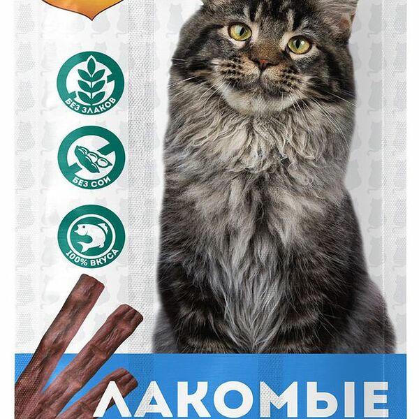 Лакомство для кошек Мнямс палочки форель-лосось, 15 г