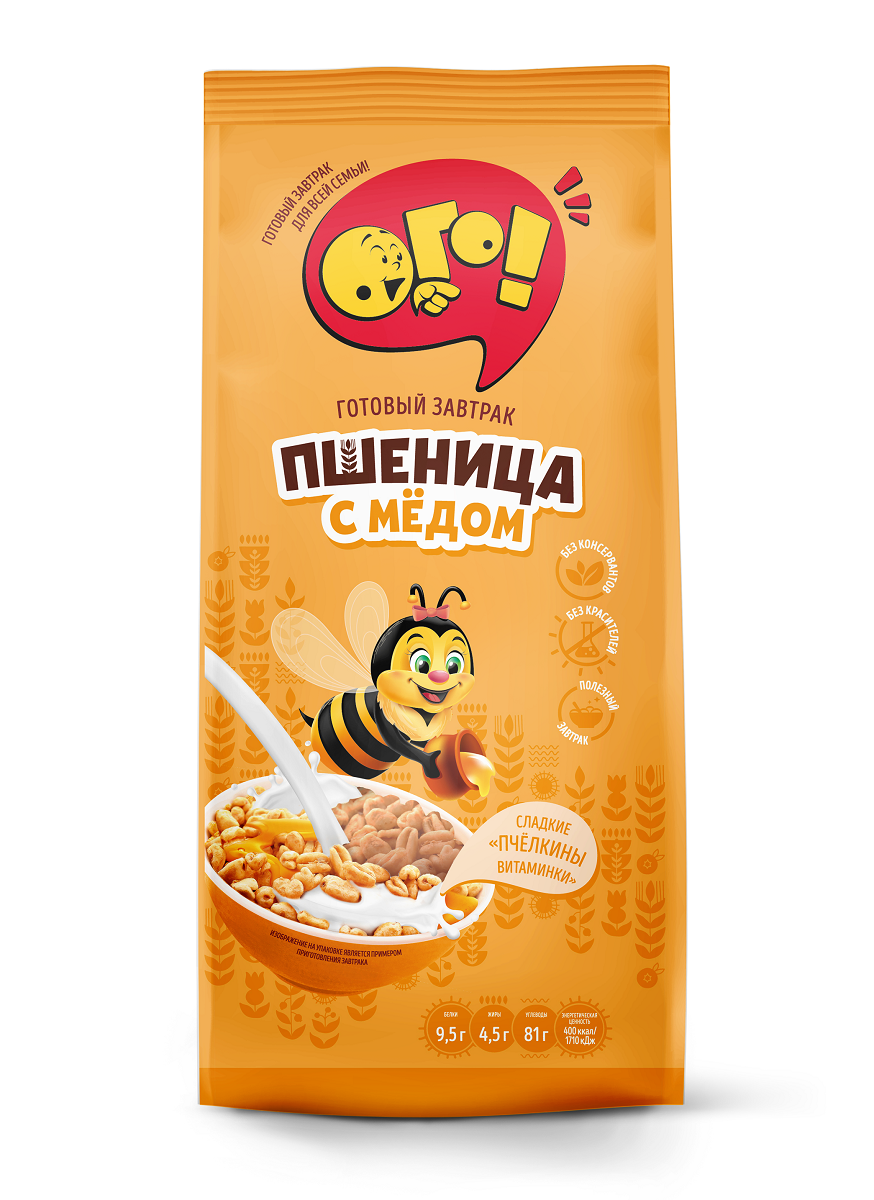 

Готовый завтрак Ого! пшеница с мёдом 150 г