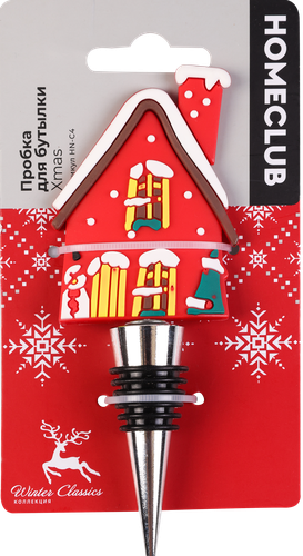 

Пробка для бутылки Homeclub Xmas, алюминий, резина, в ассортименте