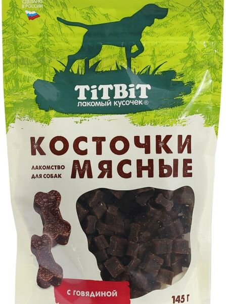 Лакомство для собак TiTBiT Косточки мясные с говядиной 145г
