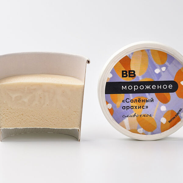 Мороженое ВкусВилл сливочное Соленый арахис
