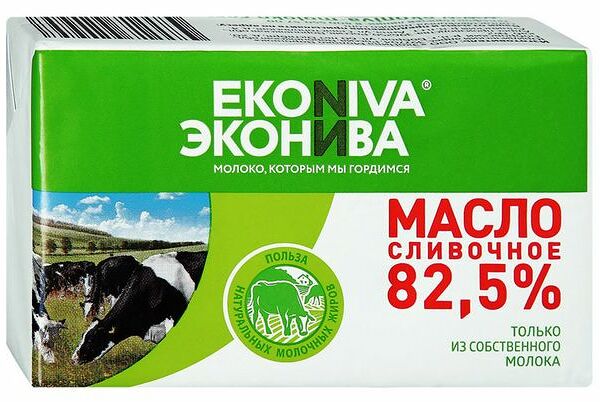 Масло сливочное Эконива традиционное 82,5%, 180г