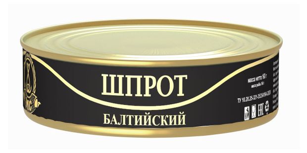 

Рыбные консервы Морское Содружество шпрот балтийский ТУ 160 г