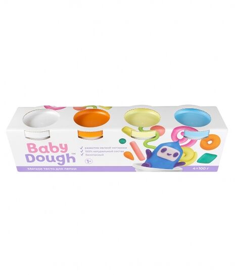 Тесто для лепки BabyDough набор 4 цвета №4 BD019