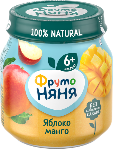 

Пюре Фрутоняня Яблоко и манго с 6 месяцев 100 г
