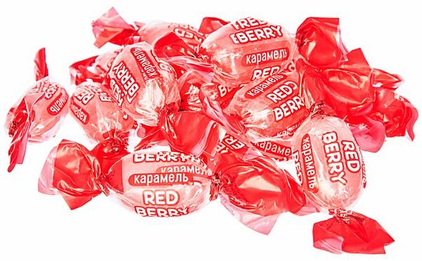 Карамель KDV Red berry ягодная барбарис, вес ~0.2 ‒ 1.0 кг