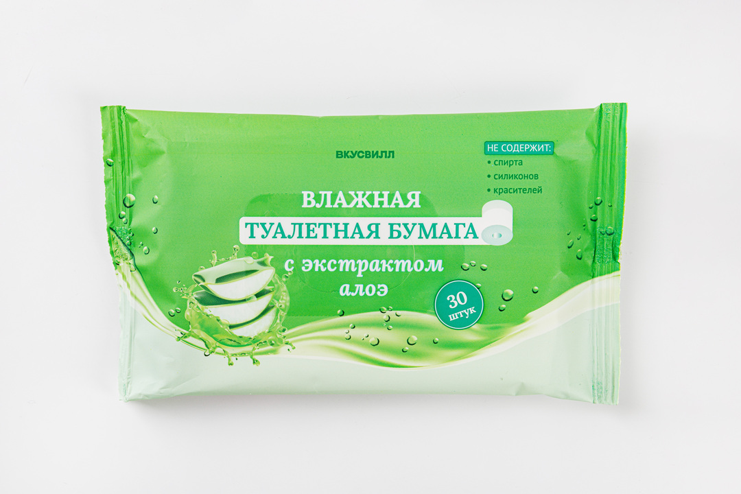 

Туалетная бумага влажная с Алоэ, 30 шт.
