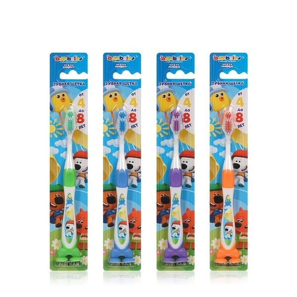 Детская зубная щетка Bambolina Ми-ми-мишки мягкая , 4-8 лет